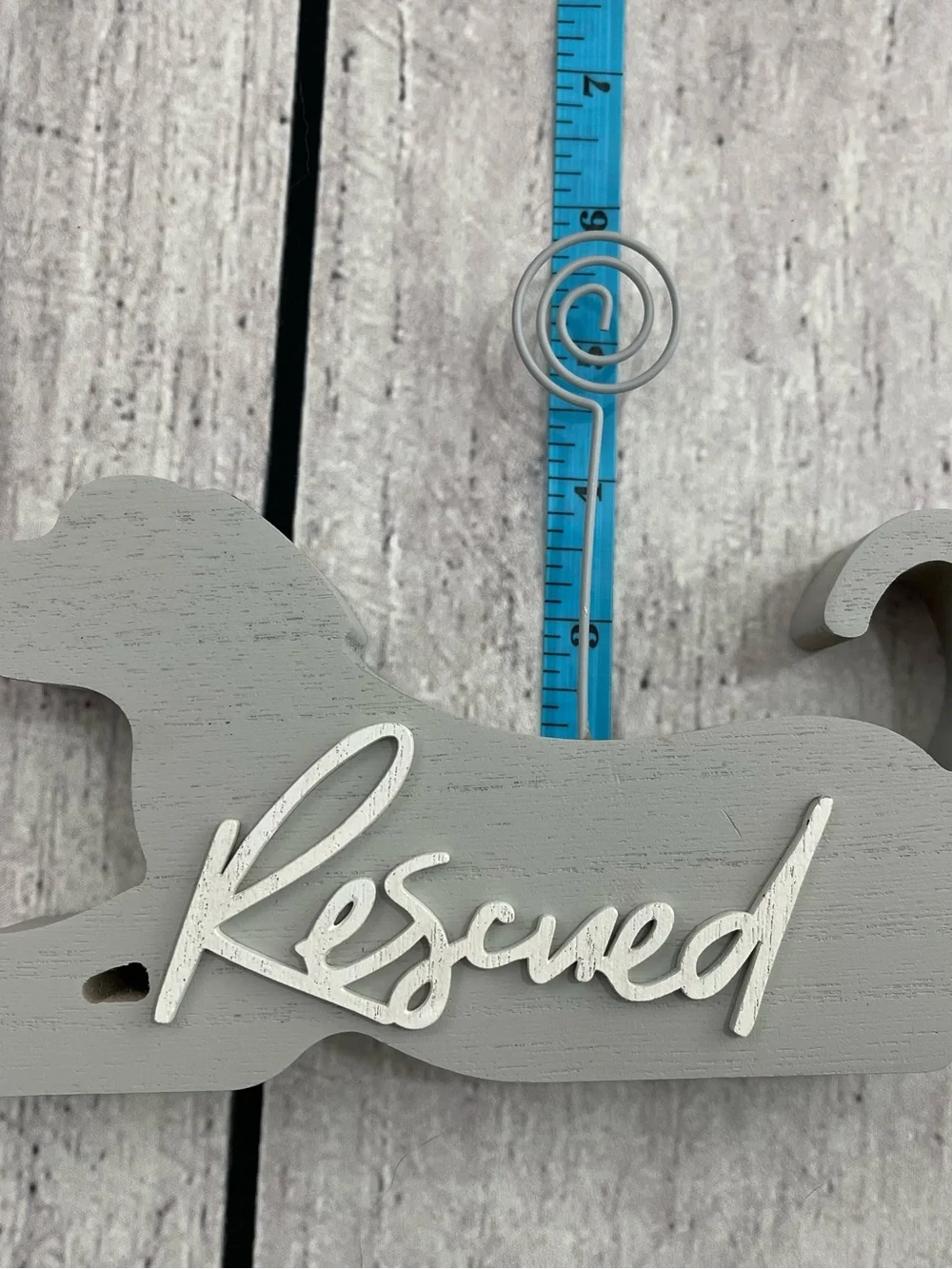 Rescued Dog Photo Holder in Light Gray
